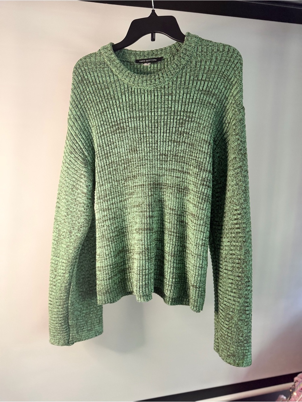 Urban Outfitters Mint Green Ribbed Crewneck Sweater